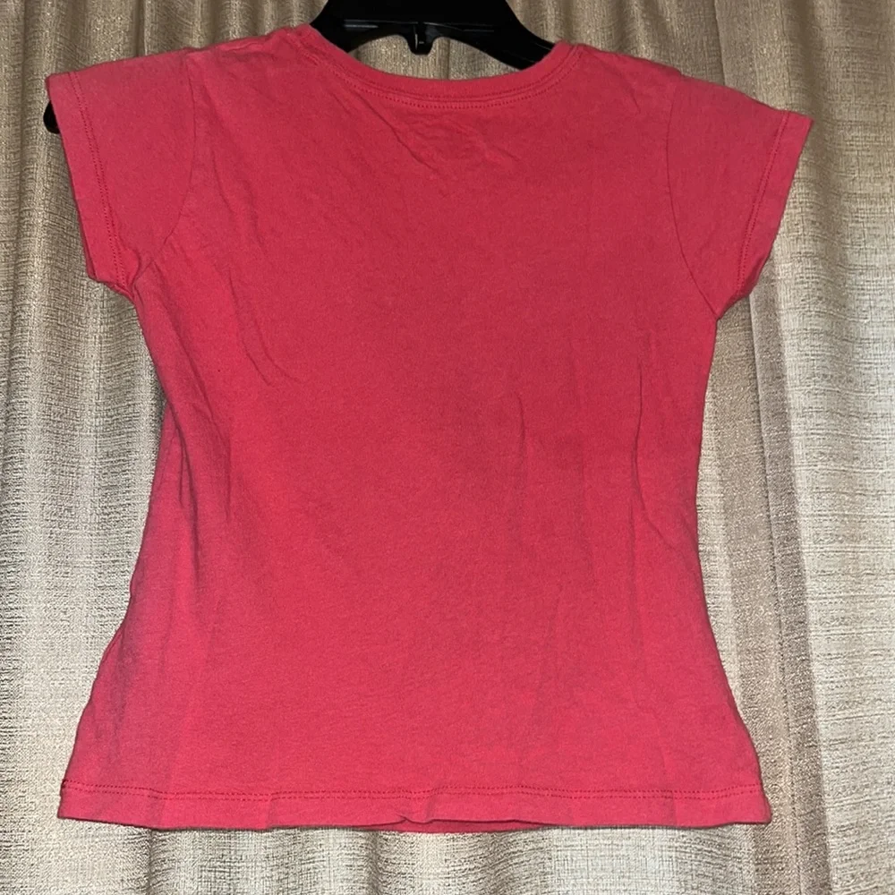 Disney Girls L 6X Minnie Mouse Soft Red Short Sleeve Shirt
